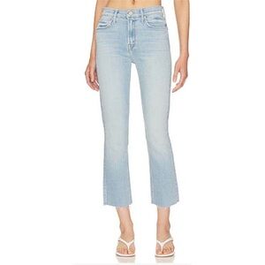 MOTHER The Mid Rise Dazzler Crop Fray Jeans Sun Kissed Size 24